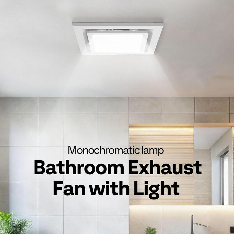 Bathroom Exhaust Fan With Light 12" Bathroom Fan Light Combo - 141CFM - View #3
